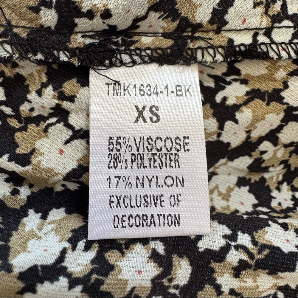 TMHL Ribbed Sweater Vest w/ Floral Balloon Sleeves & Ruffle - XS - Picture 6 of 7